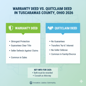 Warranty Deed vs Quitclaim Deed in Tuscarawas County Ohio 2026